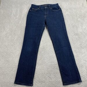 Lauren Jeans Co. Dark Wash Denim Jeans Classic Straight Leg Women Sz 4 Fits 29"